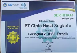 Award 2022Peringkat Ke 2 QHSE Terbaik PP Semarak peringkat 2 qhse terbaik pp demak